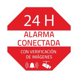 AC-PEGATINA-ES - Pegatina de plástico, Serigrafía Alarma conectada,…