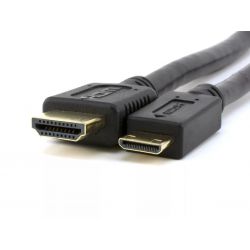 CORD MALE Mini HDMI vers HDMI 1.4 3D compatibles 2 mètres Ethernet haute vitesse