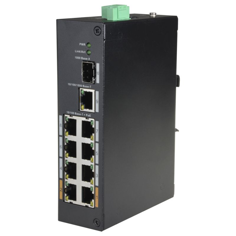 X-Security XS-SW1008POE-96-DIN - Switch PoE X-Security, 8 ports PoE + 1 Uplink RJ45,…