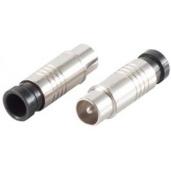 Conector de compressão macho IEC para cabo de 7.2mm, Níquel