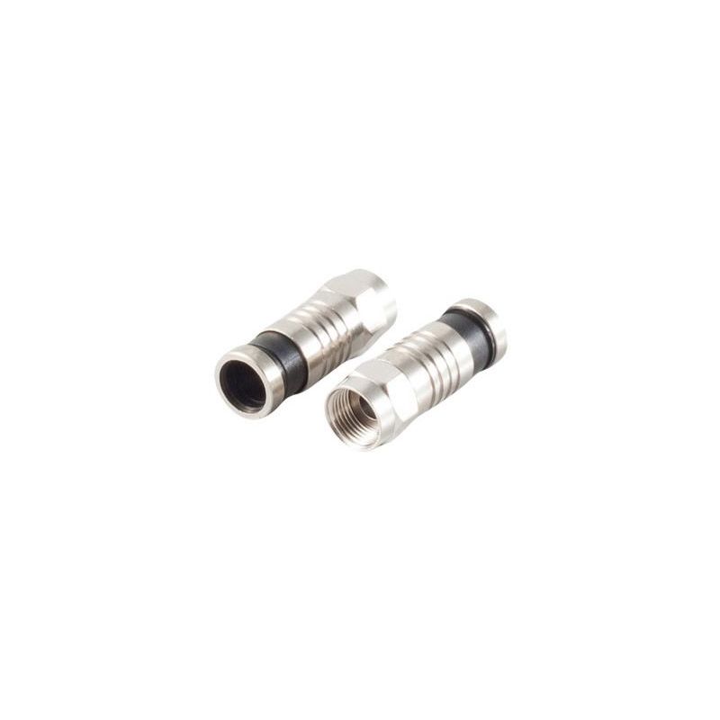 Male compression connector for 7.2mm cable, Nickel