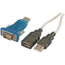 Adaptateur USB 2.0 à RS-232 avec rallonge de 0,6m