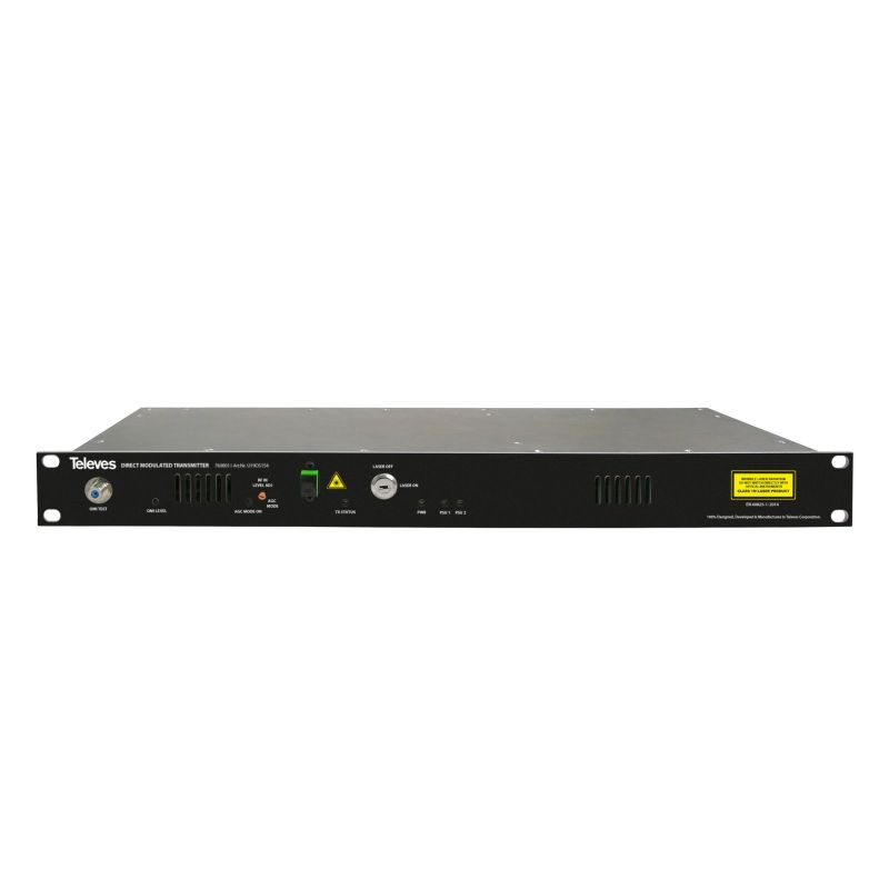 Transmisor óptico SMATV, 1U rack 19”, 1550nm, Po 5dBm Televes