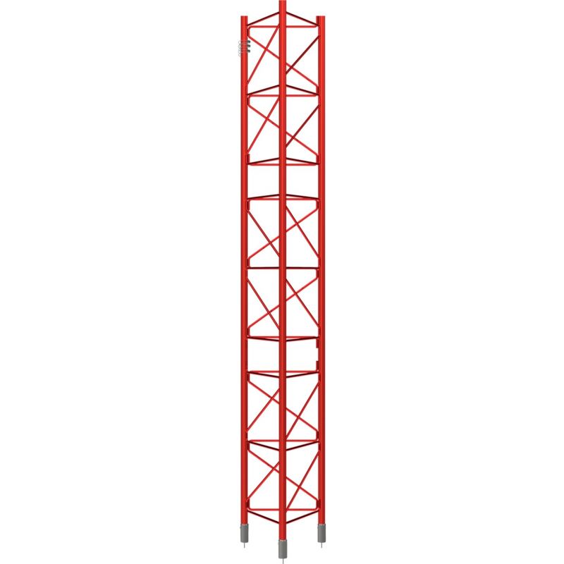 Section intermédiaire galvanisée à chaud, tour de 3m, 450XL, rouge