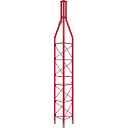 Upper section galvanized hot 3m Tower 450XL Red (Ømax mast 62mm) Televes