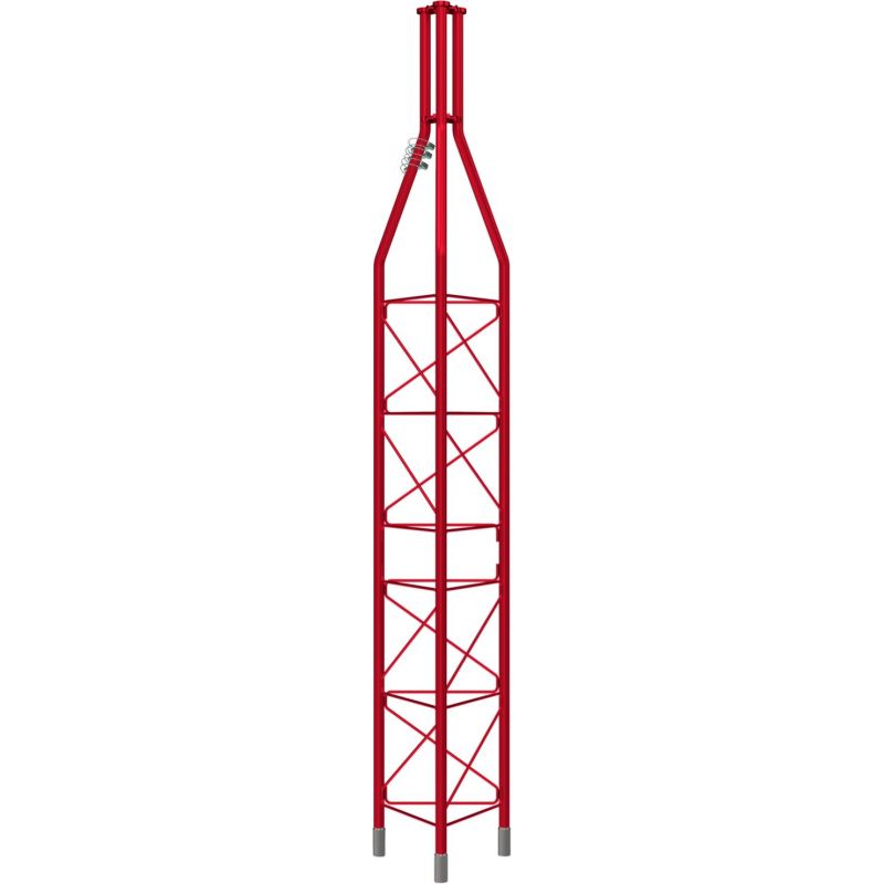 Parte superior galvanizada a quente 3m Torre 450XL Vermelho (Ømax mastro 62mm) Televes