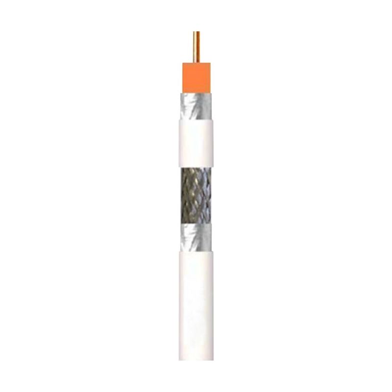 Bobine de bois 500m de câble coaxial SK125plus PVC 18VAtC Eca Classe A+ Blanc Televes