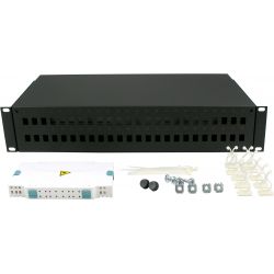 Bandeja F.O. para Rack 19” 2U, Hasta 48 Conectores SC Televes