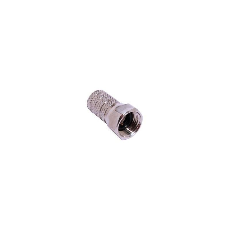 Conector F para cable RG7 con goma