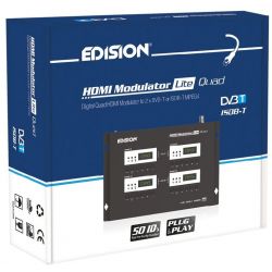 Modulador Edision HDMI Lite DVB-T Quad 4 canais