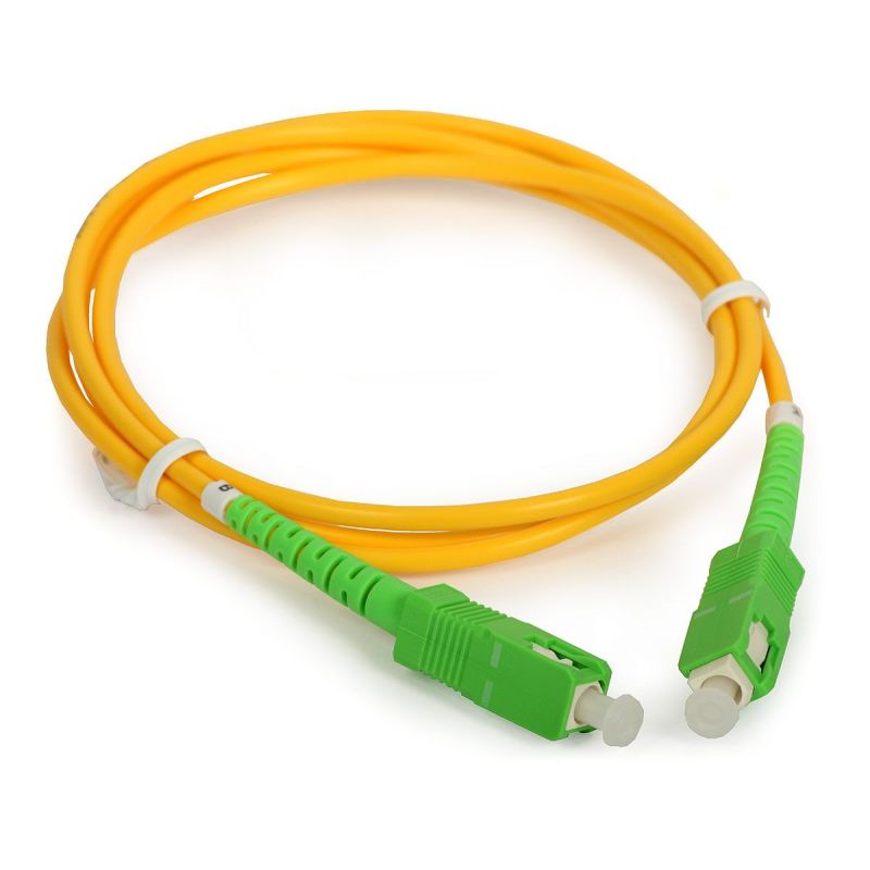 Cabo de fibra ótica de 0.5m, SC/APC para SC/APC simplex monomodo 9/125