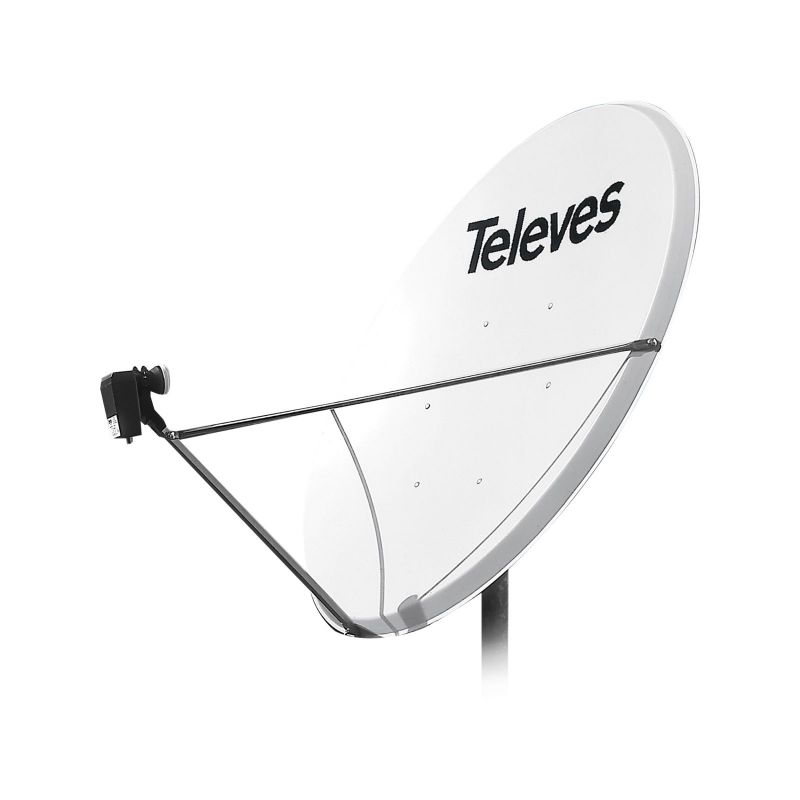 Antenne Satellite Offset 1300 Aluminium G 42dBi Blanc Televes