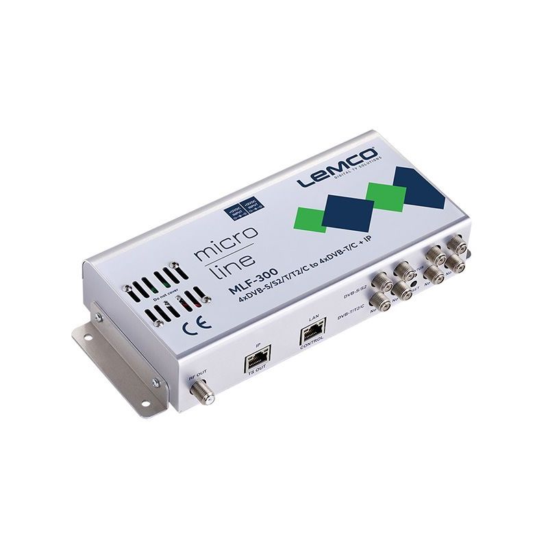 Lemco MLF-300 4 x DVB-S/S2/T/T2/C a 4 x DVB-T/C + IP streaming