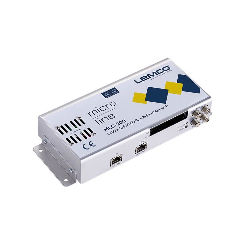 Lemco MLC-200 2 x DVB-S/S2/T/T2/C + 2 x FlexCAM a IP streaming