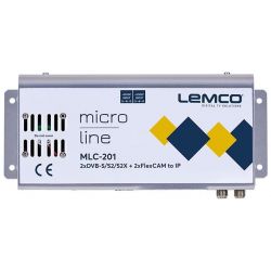 Lemco MLC-201 2 x DVB-S/S2/S2X + 2 x FlexCAM para IP streaming