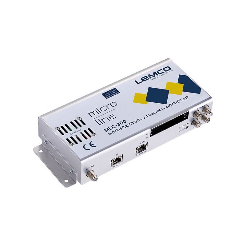 Lemco MLC-300 2 x DVB-S/S2/T/T2/C + 2 x FlexCAM a 4 x DVB-T/C + IP streaming