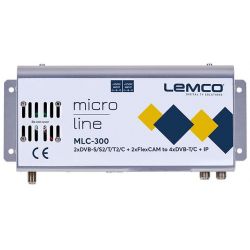 Lemco MLC-300 2 x DVB-S/S2/T/T2/C + 2 x FlexCAM para 4 x DVB-T/C + IP streaming