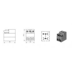 Derivator 1 input / 3 outputs Black