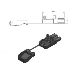 Derivator 1 input / 3 outputs Black