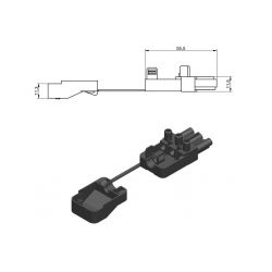 Derivator 1 input / 3 outputs Black