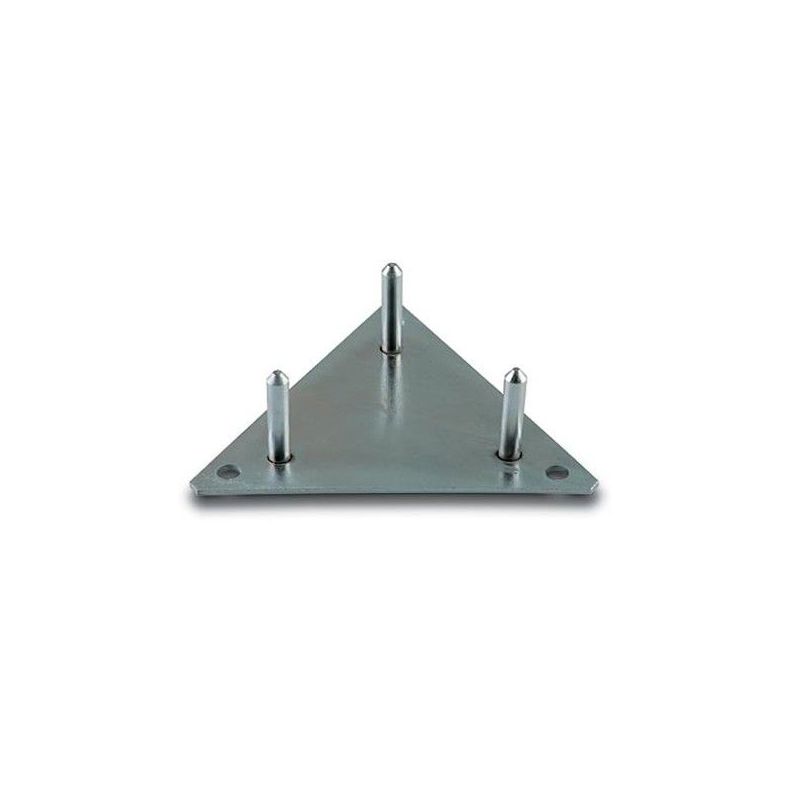 Ikusi BTA-225 Platine Fixe triangulaire 225 mm à visser. Fixation du pylone par 3 écrous