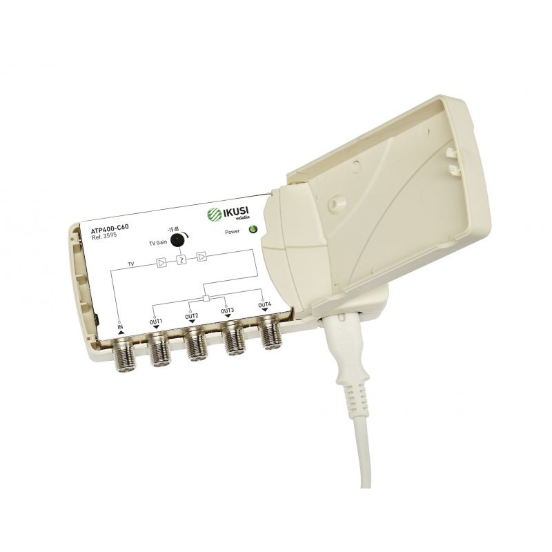 Ikusi ATP-400-C48 Amplificador apartamento 1 entrada 4 salidas terrestre 47-694 MHz