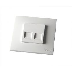 Alcad TOU-102 Outlet, 2 connectors rj45 cat6