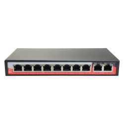 SF-SW1008POE-96 - Switch PoE, 8 portas PoE + 2 Uplink RJ45, Velocidade…