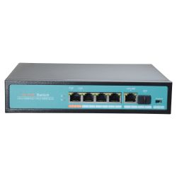 SW0604-GF-60-HIPOE - Switch PoE, 4 puertos PoE + 1 Uplink + 1 SFP GIGA,…