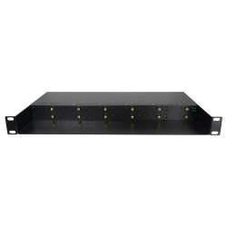 RACK-1U12MC-AC220D - Chasis metálico, Para enrackar hasta:, 12 Conversores…