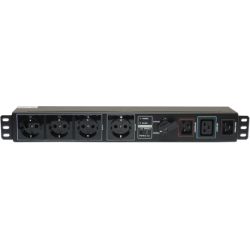 Lapara Chave de bypass de manutenção Rack 19" schuko strip