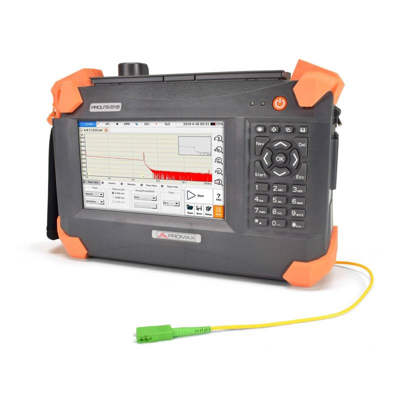 PROLITE-51B couleur portable monomode OTDR. Double fenêtre 1310/1550. 0,3-240 km. 28/28 dBs (Adaptateur SC / APC inclus)