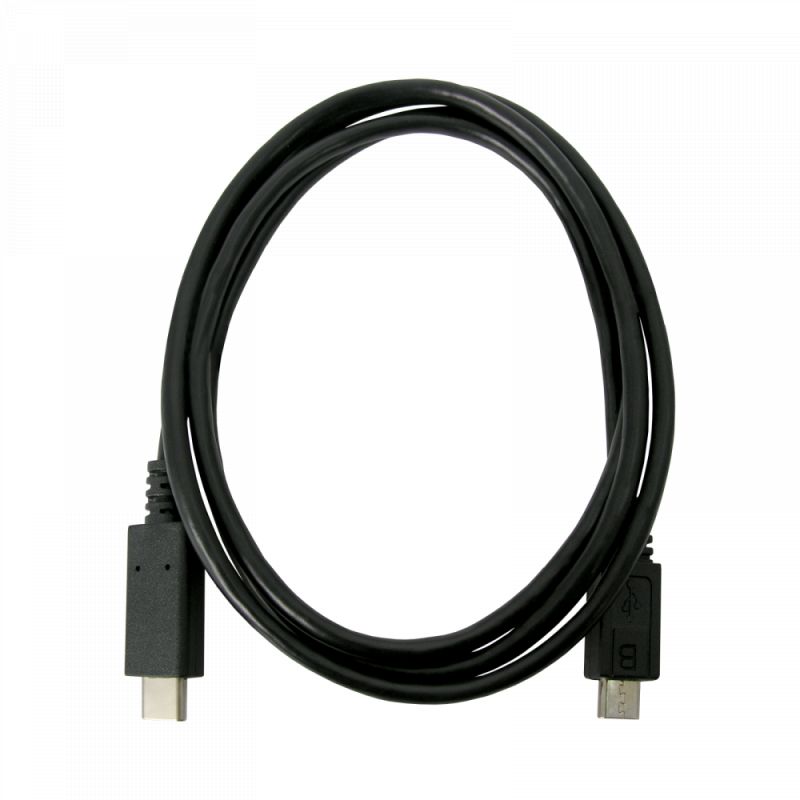 MicroUSB-B to USB-C OTG patchcord male-male 1m Black Televes