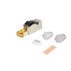 Conector CAT8.1 Certificado Shielded Keystone RJ45 Male