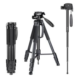 Airspace SAM-4643 Convertible to monopod camera tripod with…