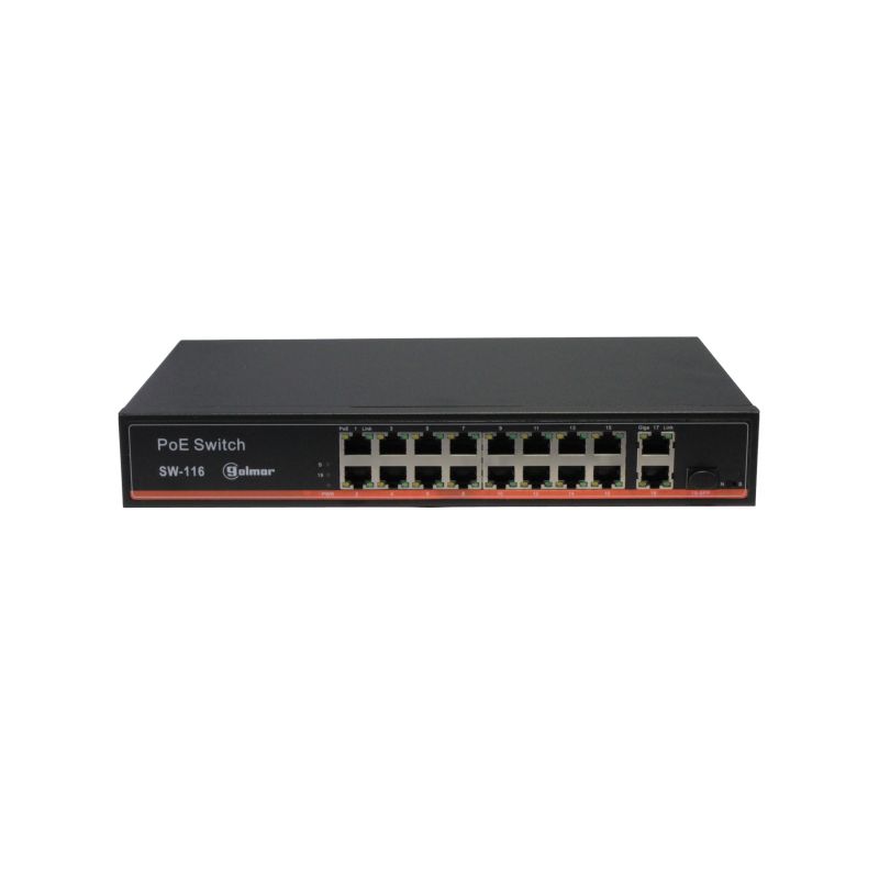 Golmar SW-116 switch 16poe 2uplink giga