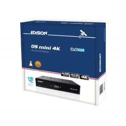 Edision OS MINI 4K S2X Linux Receptor de Satélite E2 LINUX 4Κ UHD, DVB-S2X