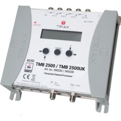 Triax TMB 2500 Amplificador programável central 5 entradas  FM/4xVHF/UHF LTE 700-5G/800-4G 70dB 32 filtros