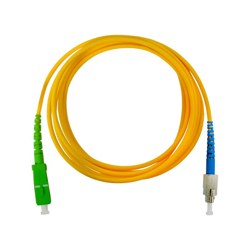 Fiber optic cable 2m SC/APC - FC/UPC pre-connected Televes