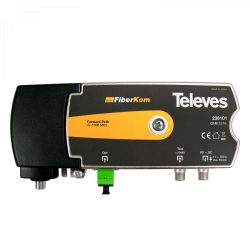 FiberKom optical mini-receiver equipped with OLC technology 1200-1600nm Local powering Televes