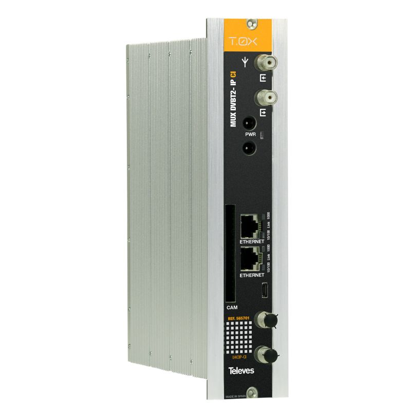 Streamer con Remultiplexado DVBT/T2 - IP, con CI Televes