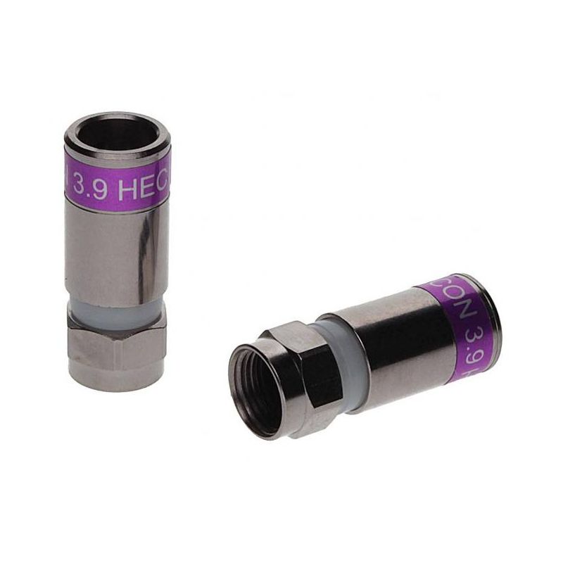 Compressión conector Cabelcon RG59 Purple  F Male 3.9 mm