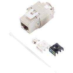 CAT6A Connecteur mural Keystone RJ45 Femelle 180º blindé