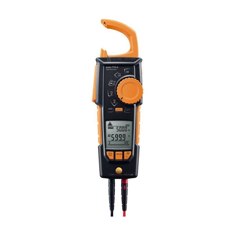 Testo 0590 7703 Pinça amperimétrica testo 770-3 Com medição True RMS