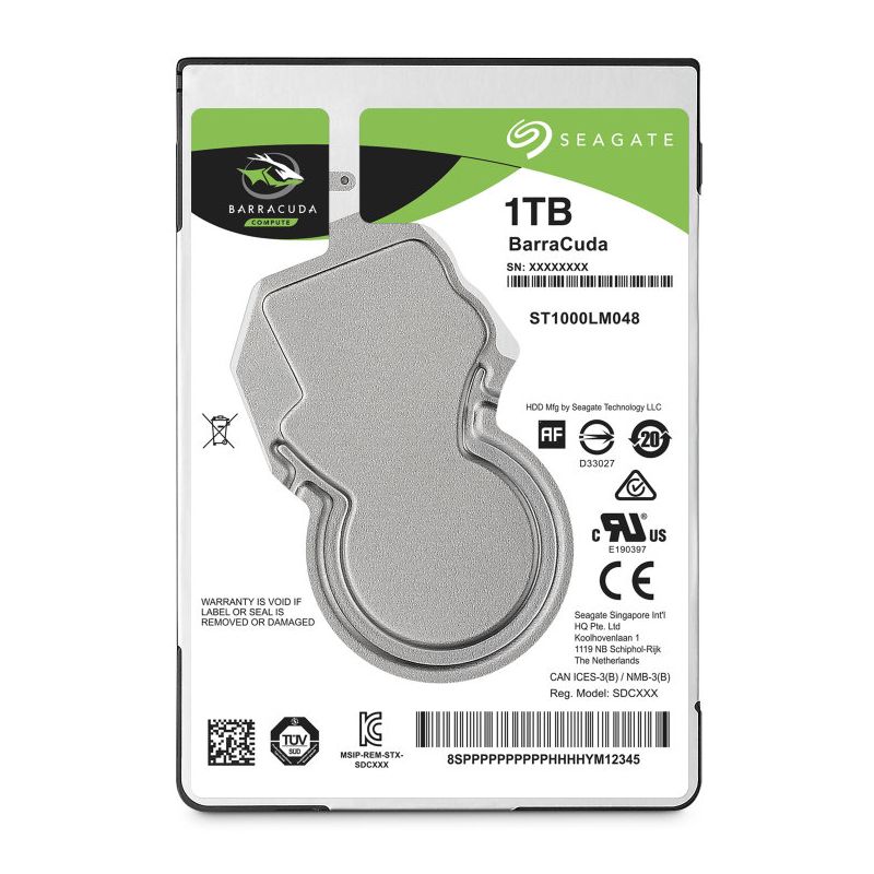 Seagate Barracuda Disco rígido 2,5" 1TB SATA 128MB