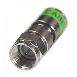 Pack 5 units Cabelcon Green F Male 4-5 mm compression connector for mini coaxial cables