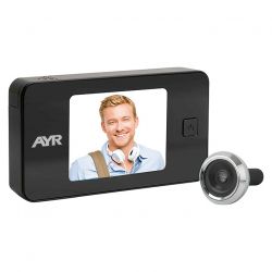 AYR Face 752 Zebra Digital Peephole 3,2" preto / cromado