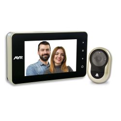 AYR Face 758-A Mirilla Digital 4" alarma/grabadora niquel mate