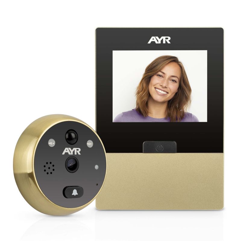 AYR 760 Wifi Mirilla Digital 2,8" Grabadora Latón satinado