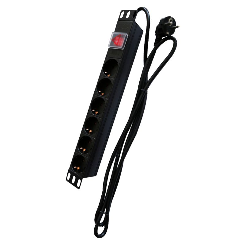 PDU-6P1U-SWITCH - Multiple power points, Rackable format 1U, 6 outputs…